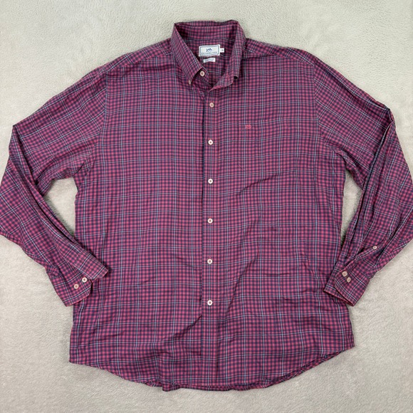 Southern Tide Other - Southern Tide Mens XL Button Down Shirt Classic Fit Red Blue Gingham Long Sleeve